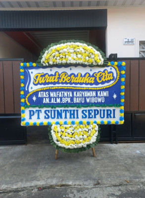 Papan Bunga Duka di Yawosi